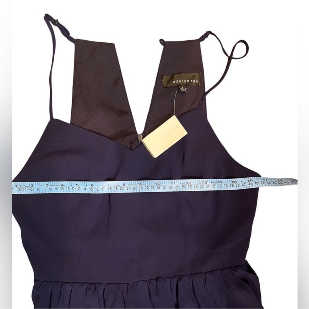 NEW! ADELYNE RAE Side Cut Outs Navy Blue Maxi Dress Festival Hoco Straps NWT - Picture 15 of 17
